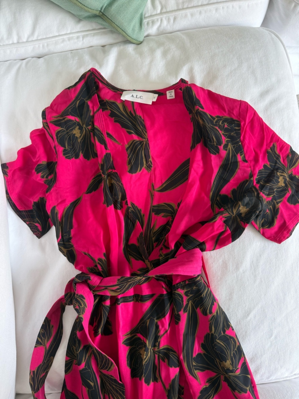 A.L.C. "Cora" Silk Midi Wrap Dress - Picture 5 of 8